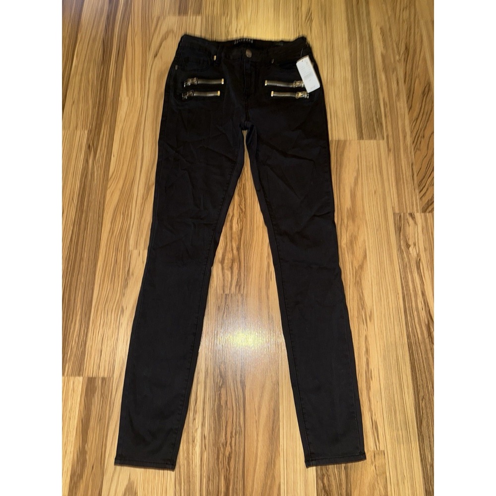 Bullhead Denim Co NEW Jeans Womens‎ 26 Rocker Mid-Rise Skinny Black Gray